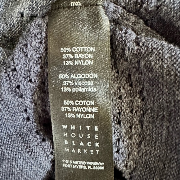 White House Black Market Blue Ombre Knit Shawl Cardigan Wrap Size Small - Picture 13 of 13